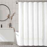 Double Embroidery Shower Cotton Curtain