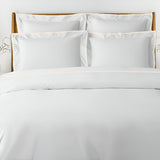 400TC Embroidery Cotton Sateen Solid Duvet Cover Set