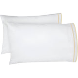 400TC Embroidery & Border Cotton Sateen Solid Pillowcases (Set Of 2)