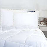 400TC Reverse U Shape Embroidery Cotton Solid Pillow Sham