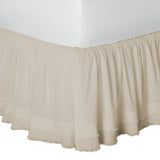 400TC Sateen Solid Cotton Fringe Ruffle Bed Skirt