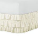 400TC Sateen Solid Cotton Ruffle Bed Skirt