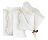 Ivory Napkins - Scalloped Edge