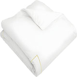 500TC Cotton Single Embroidery Sateen Solid Duvet Cover Set