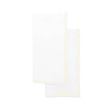 Single Embroidery Border Linen Napkins (Set of 4)