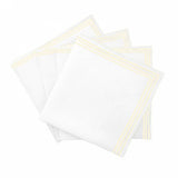 Triple Embroidery Border Cotton Napkins (Set of 4)