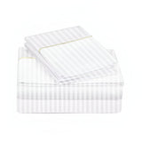 400TC Single Embroidery Sateen Stripe Cotton Sheet Set
