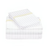 400TC Double Embroidery Sateen Stripe Cotton Sheet Set