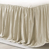 400TC Cotton Sateen Solid Ruffle Bedspread Set