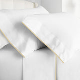 400TC Embroidery Cotton Sateen Solid Top Sheet