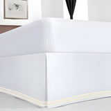 400TC Cotton Sateen Classic Embroidery Tailored Bed Skirt