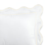 400TC Cotton Scallop Embroidery & Border Sateen Solid Pillow Sham