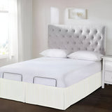 Detachable Wrap Around Polyester Ticking Stripe Tailored Bed Skirt