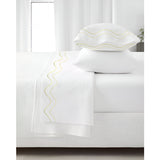 Double Wavy Embroidered Cotton Sheet Set