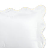 400TC Cotton Scallop Embroidery Sateen Solid Pillow Sham