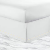 400TC Sateen Solid Cotton Single Embroidered Border Tailored Bed Skirt