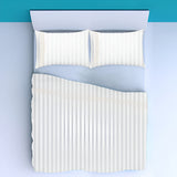 400TC Triple Embroidery Sateen Stripe Cotton Sheet Set