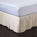 400TC Cotton Sateen Velcro Detachable Pleated Bed Skirt