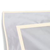 400TC Embroidery & Border Cotton Sateen Solid Pillow Sham