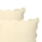 400TC Luxurious Scallop Embroidery Cotton Euro Sham