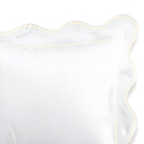 400TC Cotton Scallop Embroidery & Border Sateen Solid Duvet Cover Set