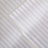 400TC Cotton Single Edge Embroidery Sateen Stripe Duvet Cover Set