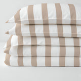 400TC Stripe Border Frame Cotton Sateen Duvet Cover Set