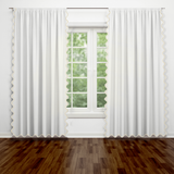 Scallop Polyester Curtain (Set of 2)