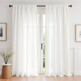 400TC Cotton Sateen Classic Embroidery Cotton Curtain (Set Of 2)