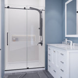 Madam Series 44 to 48 in. x 76 in. Sliding Frameless Shower Door with Tsunami Guard Tempered Glass