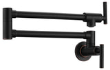ANZZI Braccia Articulated Pot Filler, Dual Shut-Off Valves, 4 GPM High Flow, 24" Max Reach, Solid Brass Construction, Multiple Finishes