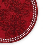 Round Jaquard Placemats - Dot Trim