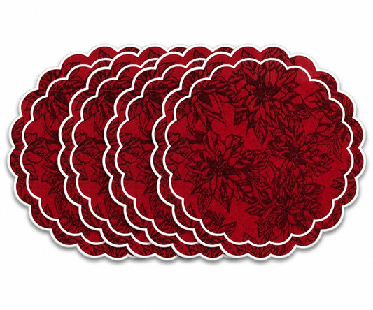 Round Scalloped Placemats - Jacquard