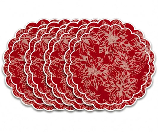 Round Scalloped Placemats - Jacquard