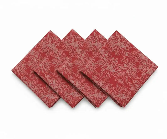 Red Napkins - Floral Napkins