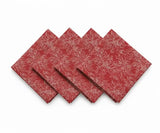 Red Napkins - Floral Napkins