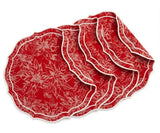 Red Fabric Placemats – Cotton Jacquard