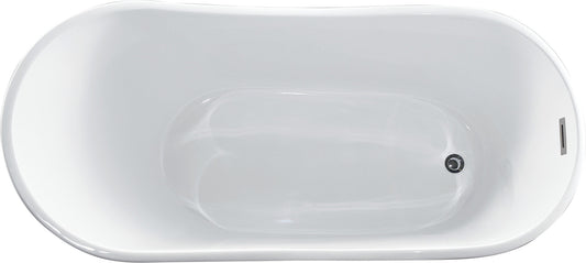 Kahl Series 5.58 ft. Freestanding Bathtub in White