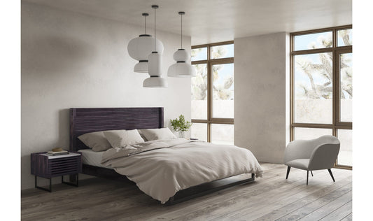 Paloma Queen Bed Charcoal Grey