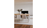 Century Dining Table Natural White Marble Leg