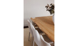 Century Dining Table Natural White Marble Leg