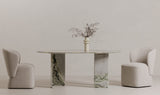 Celia Oval Dining Table Green Onyx Marble