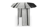 Celia Oval Dining Table Panda Marble