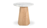 Evelyn Accent Table Ashen Gray Matrix Marble