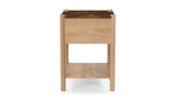 Elio Nightstand Dark Emperador Marble