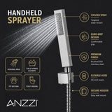 VISOR Series 60 in. 4-Jetted Full Body Shower Panel System with Heavy Rain Shower and Spray Wand in Brushed Steel