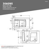 ANZZI Nimbus Series 30 in. L x 59 in. W Dual Jetted Bathtub in Biscuit with Microbubbles Jet