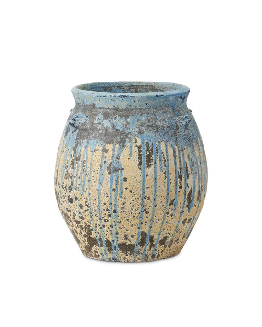 Cinisi Medium Antique Blue Drip Planter