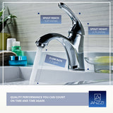 Clavier Series Single Hole Single-Handle Mid-Arc Bathroom Faucet in Polished Chrome