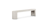 Lyon Outdoor Bench White Terrazzo